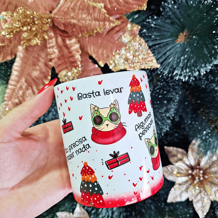 Arte Caneca Querido Papai Noel, não precisa trazer nada, basta levar algumas pessoas dentro do seu em Jpg 2