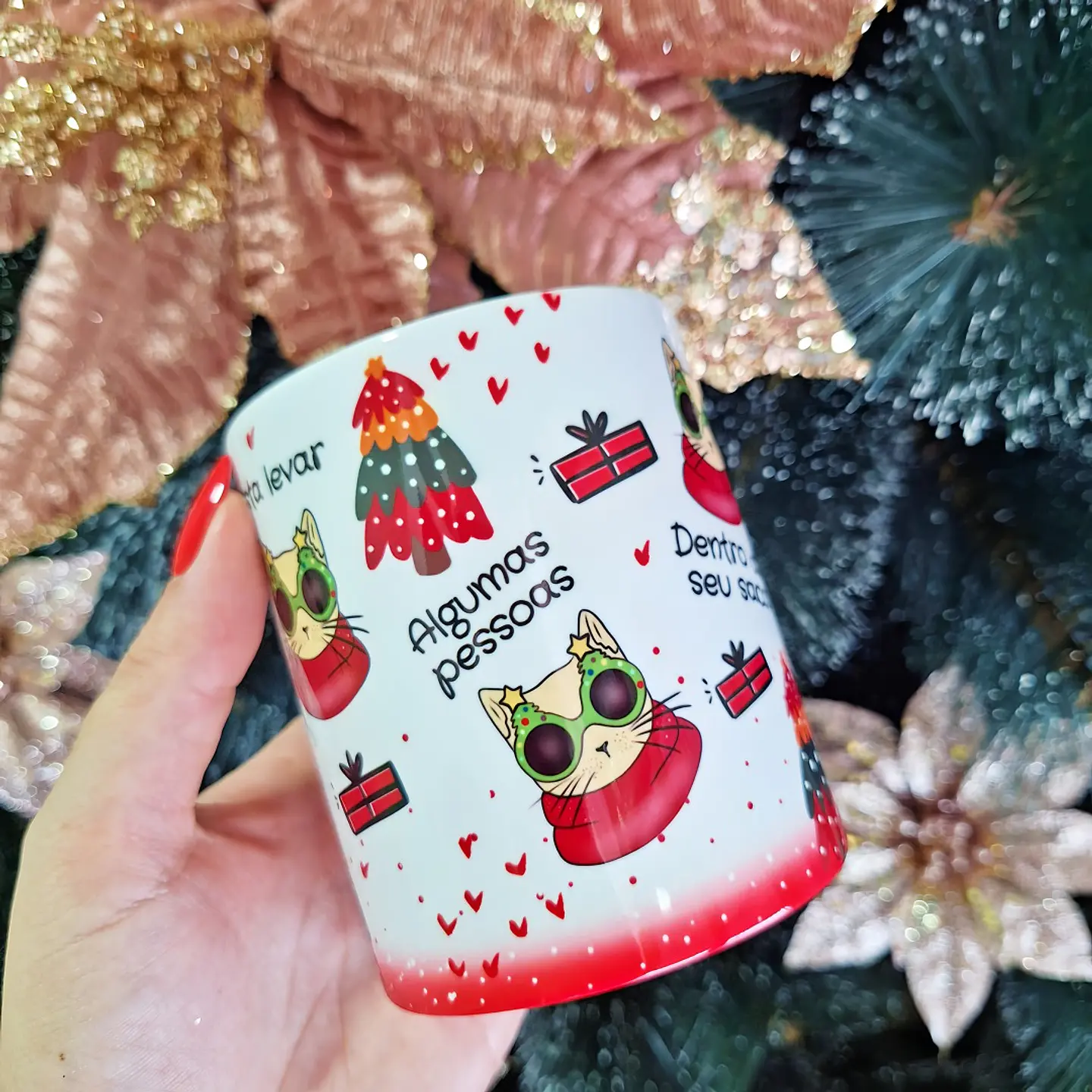 Arte Caneca Querido Papai Noel, não precisa trazer nada, basta levar algumas pessoas dentro do seu em Jpg 3