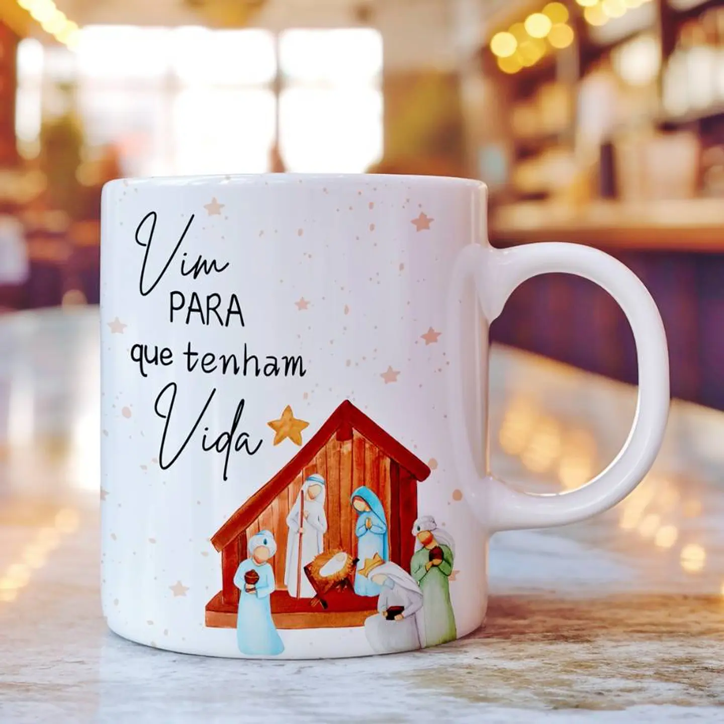 Arte Caneca Vim para que tenham vida Jesus Nascimento em Jpg  1