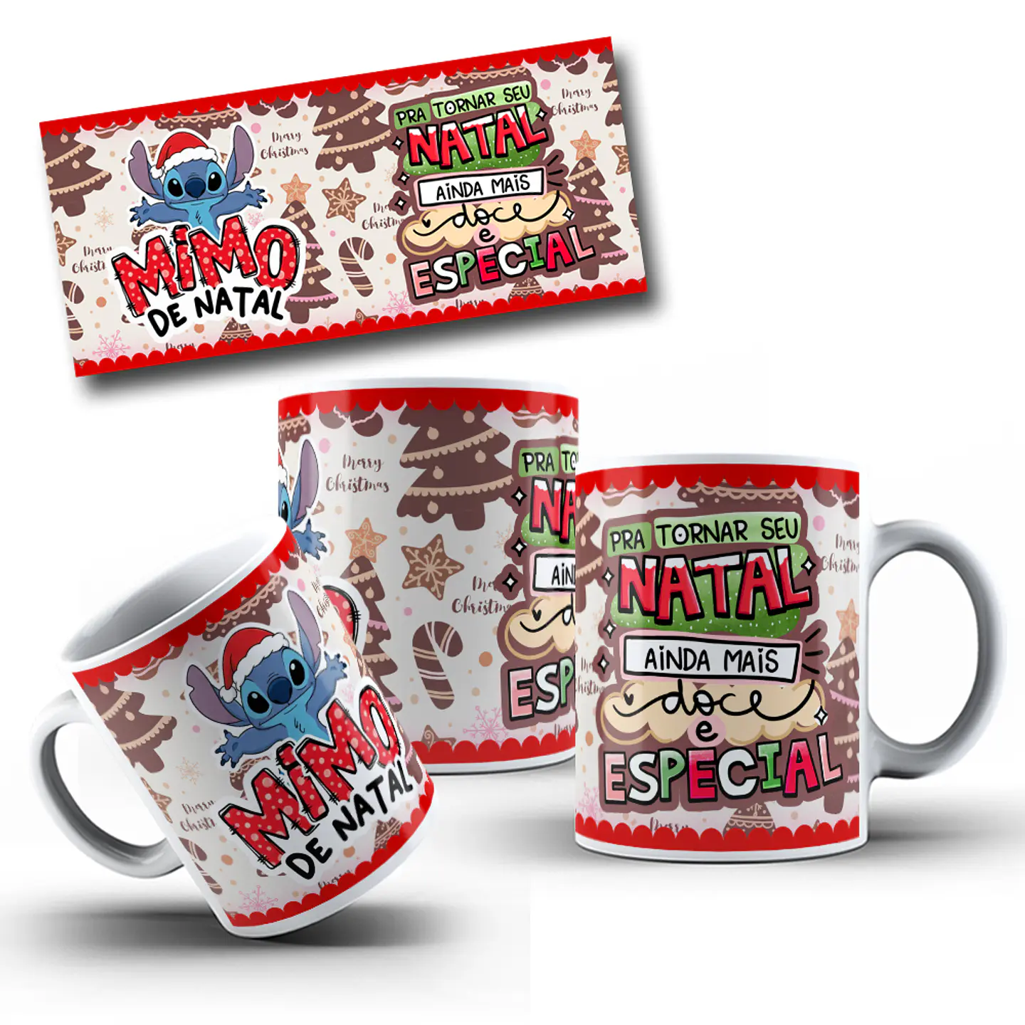 13 Artes para Caneca Mimo de Natal Papai Noel Arquivo em Png  4