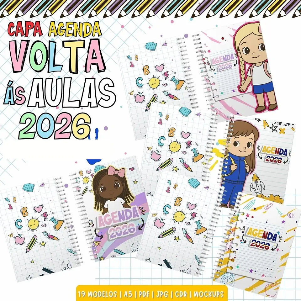 Combo Volta as aulas Squeeze, Caneca, Capa agenda, Toalhinhas e Muito mais Arquivo Editável 2
