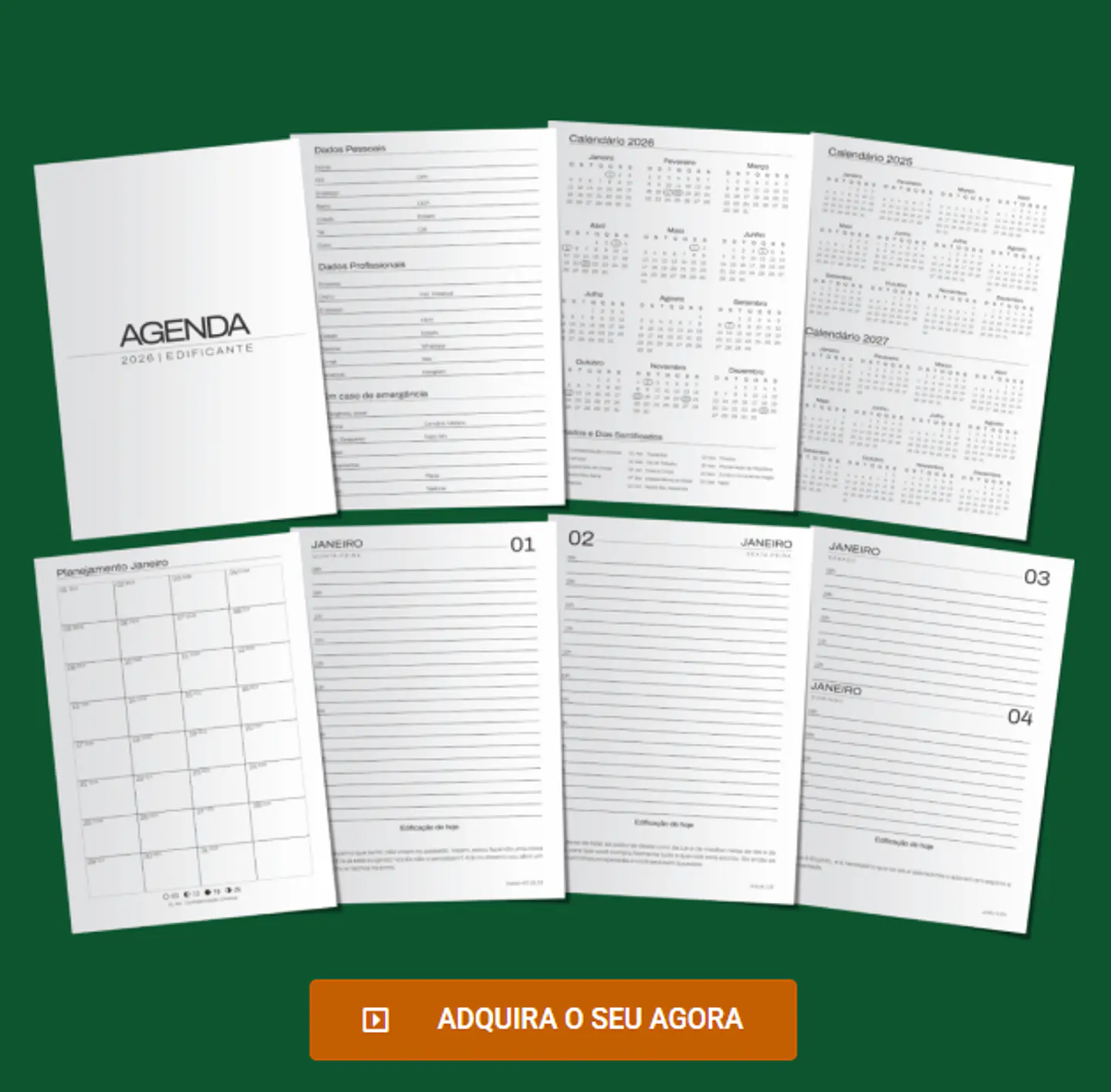 Arquivo Agenda Edificante Gospel 2026 Arquivo Editável  8