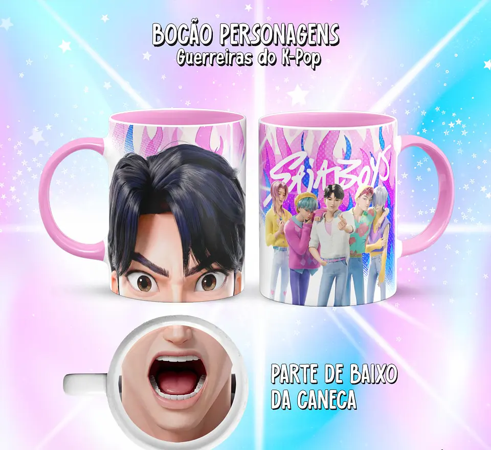 10 Artes para Caneca Bocão Guerreiras do K-Pop Arquivo em Png  2