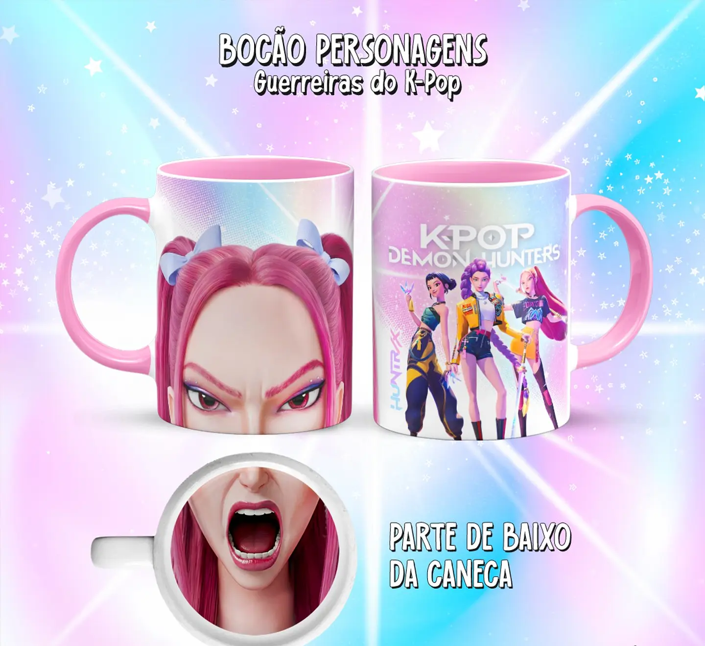 10 Artes para Caneca Bocão Guerreiras do K-Pop Arquivo em Png  4