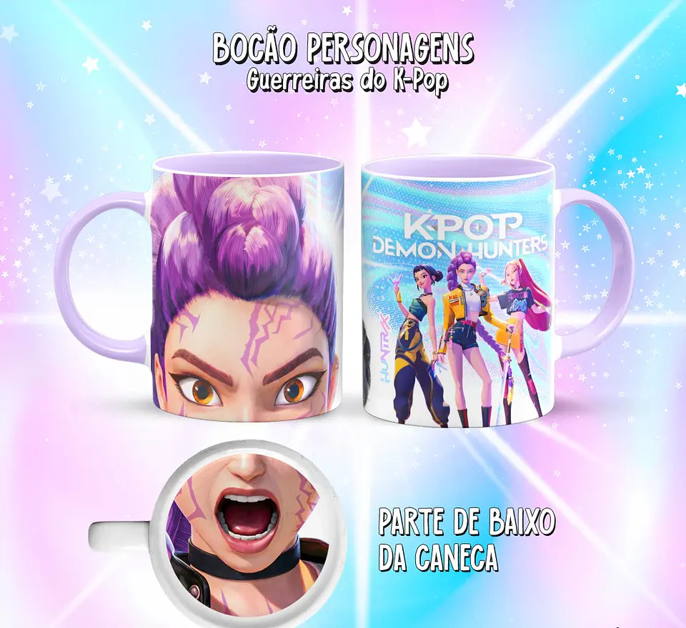 10 Artes para Caneca Bocão Guerreiras do K-Pop Arquivo em Png  8