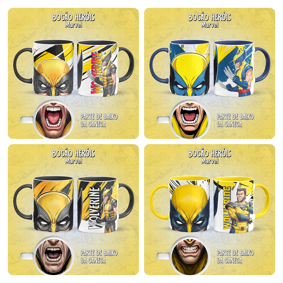 49 Artes para Caneca Bocão Herois Arquivo em Png  6