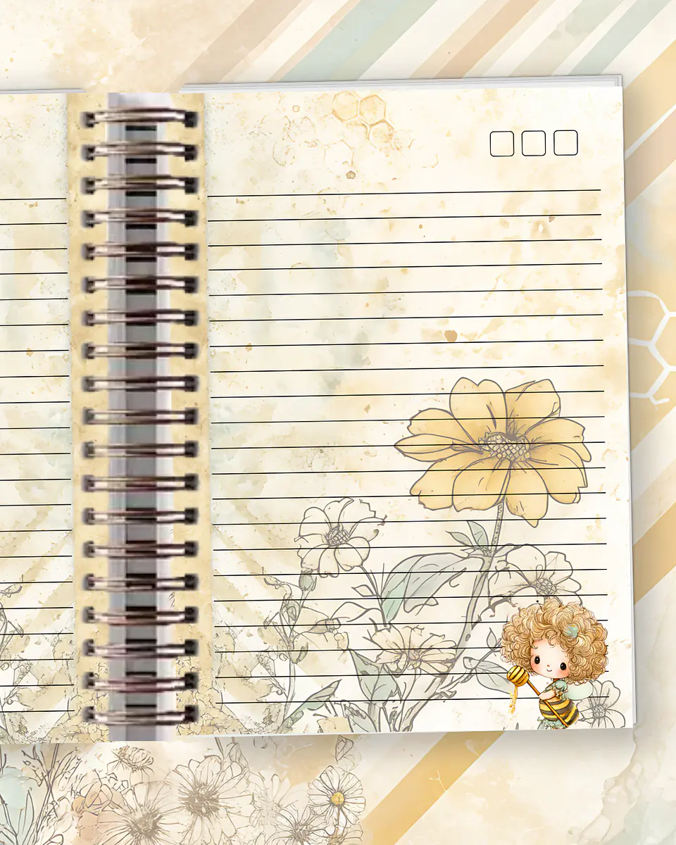 Arquivo Encadernação Abelha fofa em Pdf 3