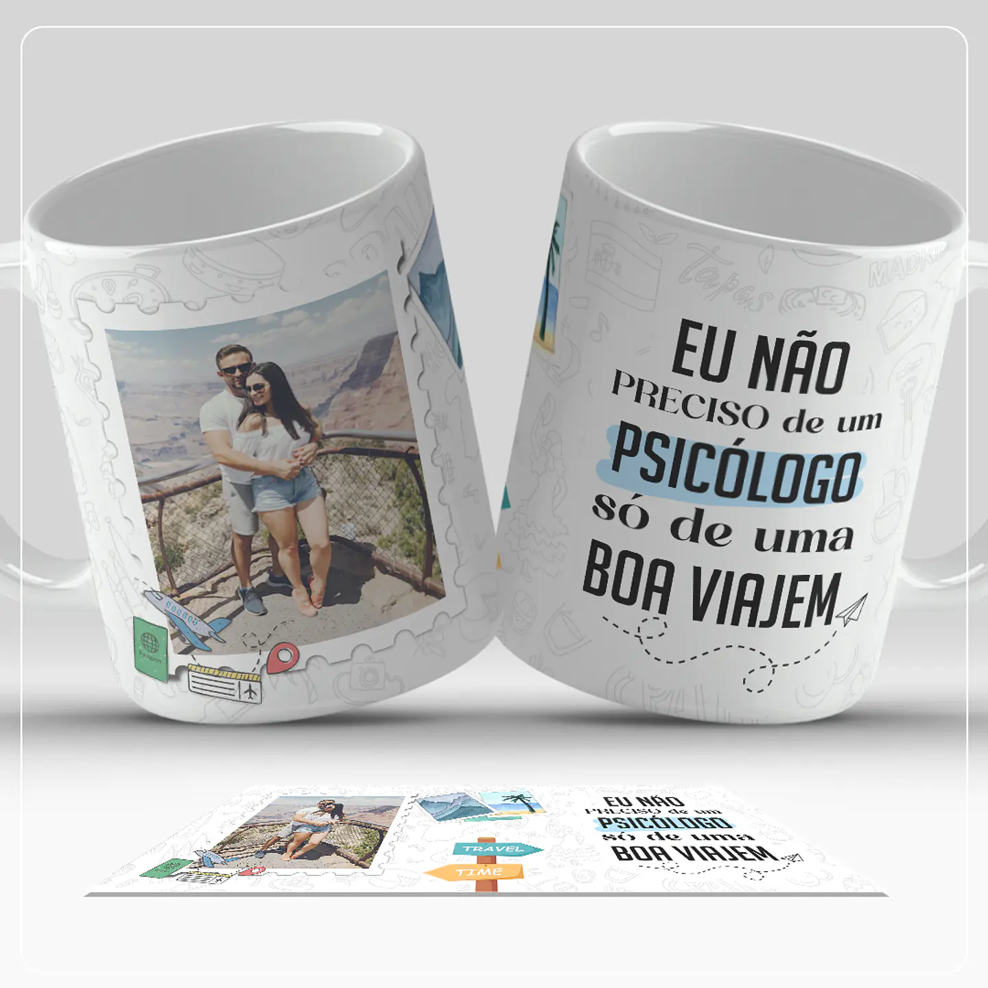 6 Artes para Caneca Viagem Arquivo em Png  2