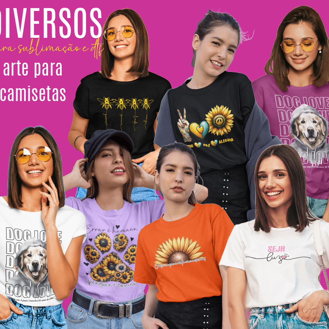 9 Artes para Camisa Diversas Arquivo Editável  2