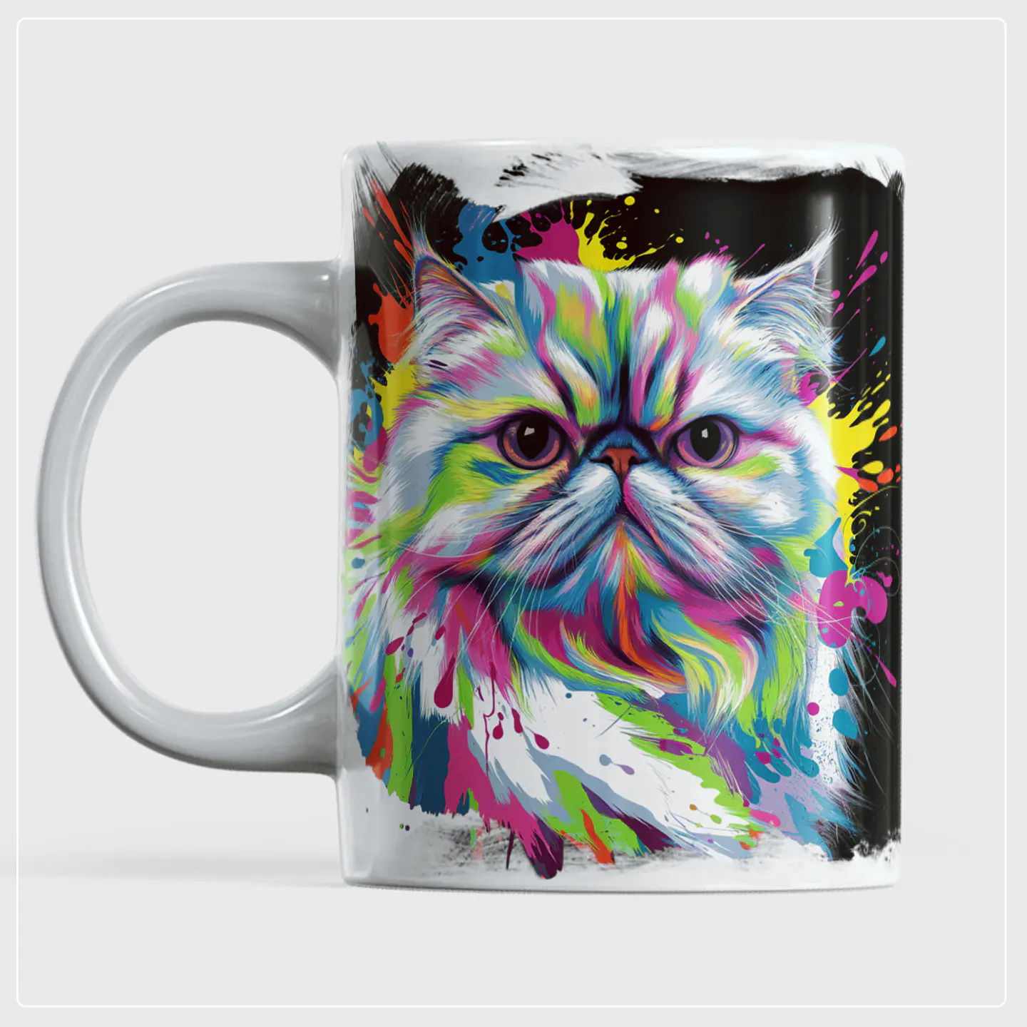 10 Artes para Caneca Gato Neon Arquivo em Png  7