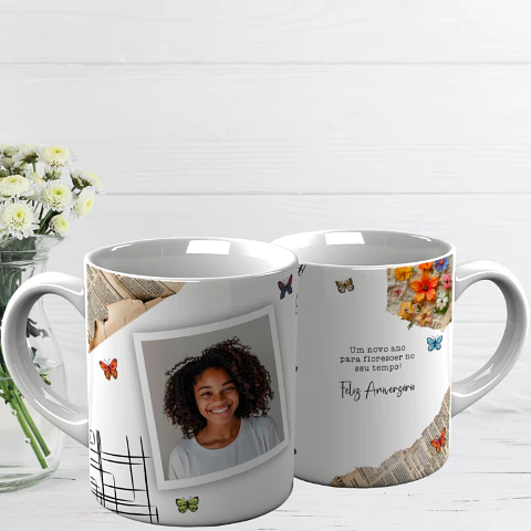 10 Artes para Caneca Aniversário Arquivo Editável 