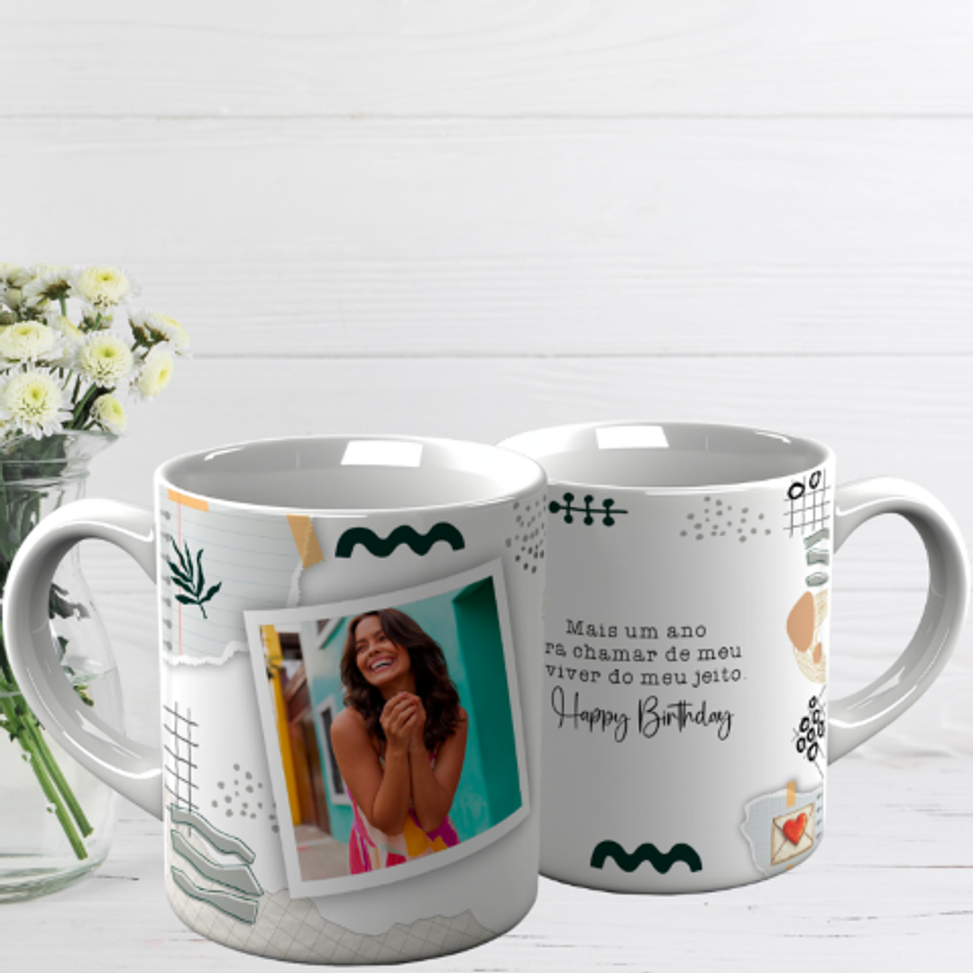 10 Artes para Caneca Aniversário Arquivo Editável  8