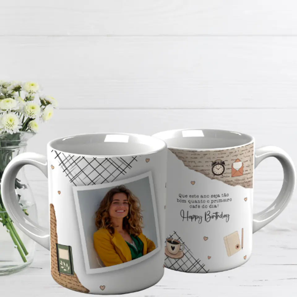 10 Artes para Caneca Aniversário Arquivo Editável  10