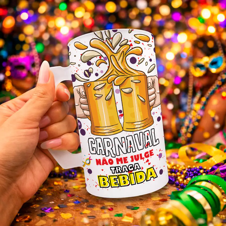 10 Artes para Caneca Chopp 2026 Carnaval Arquivo Editável 1