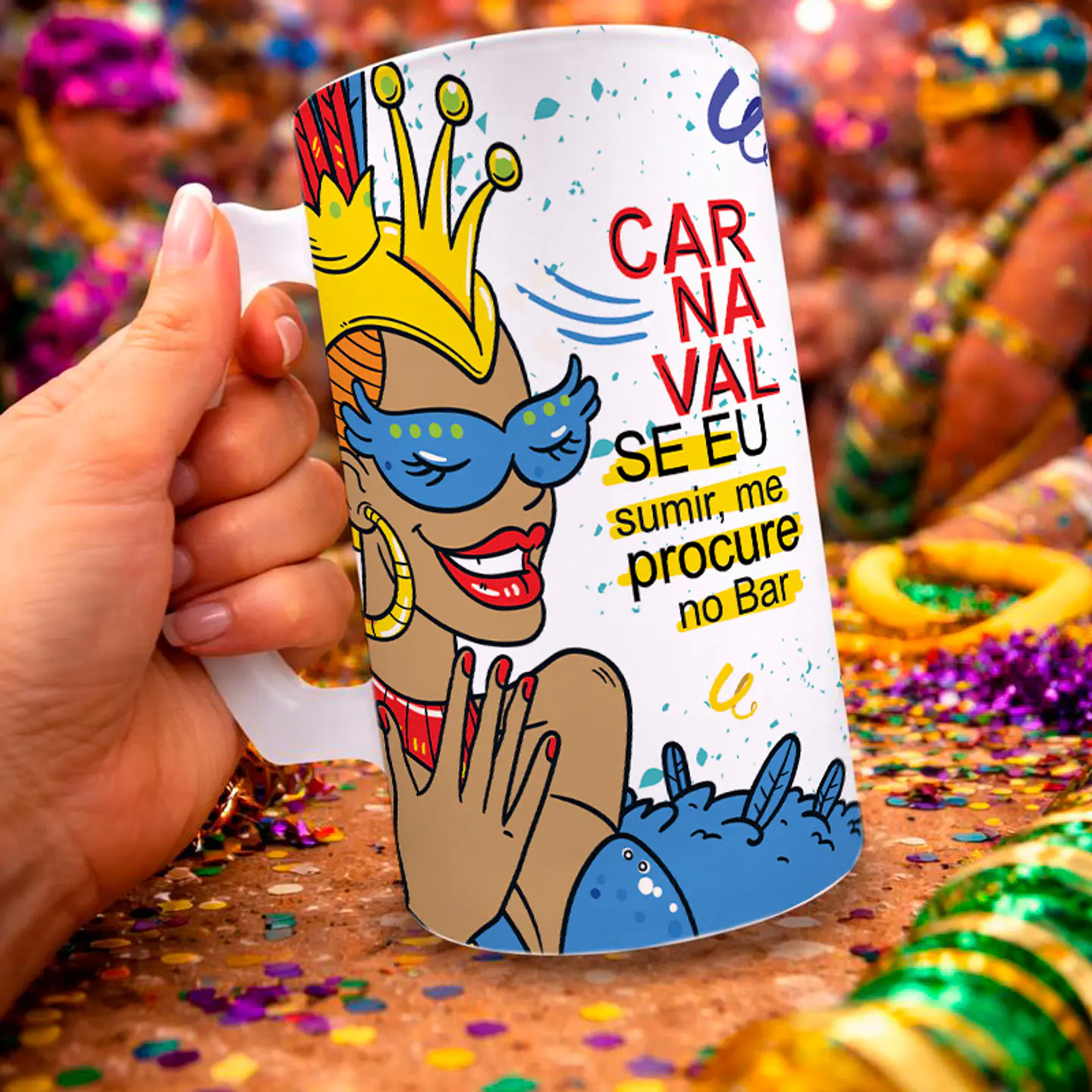 10 Artes para Caneca Chopp 2026 Carnaval Arquivo Editável 4