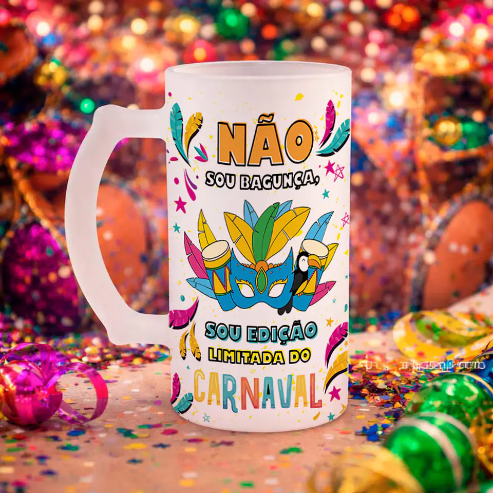 10 Artes para Caneca Chopp 2026 Carnaval Arquivo Editável 5