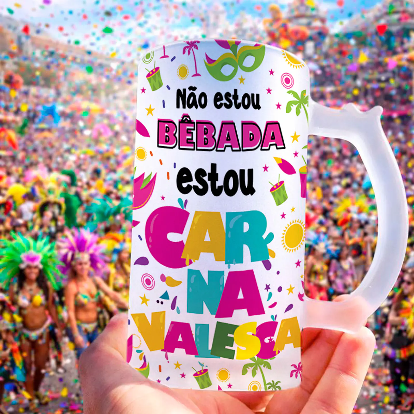 10 Artes para Caneca Chopp 2026 Carnaval Arquivo Editável 8
