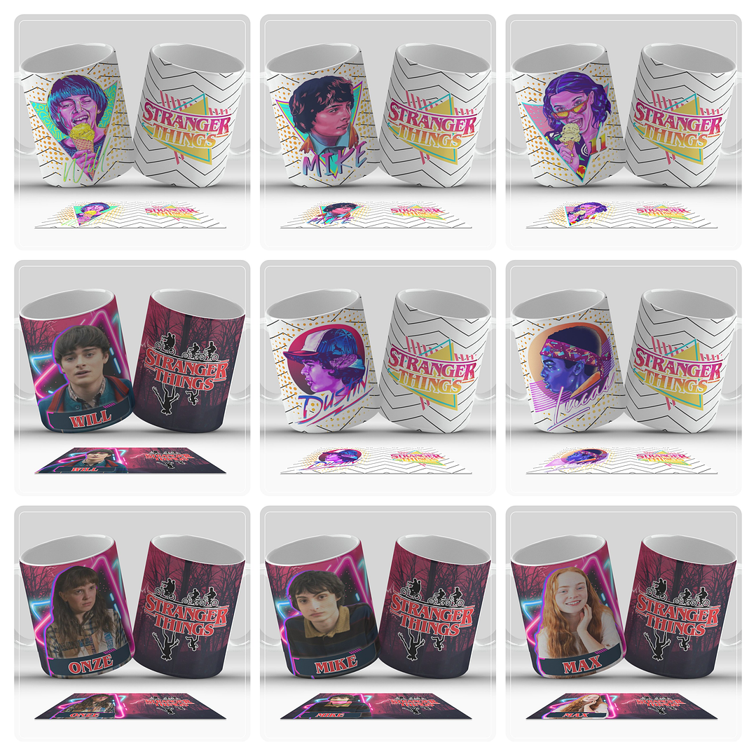 25 Artes para Caneca Stranger Things Arquivo em Png  7