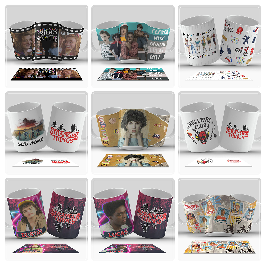 25 Artes para Caneca Stranger Things Arquivo em Png  8