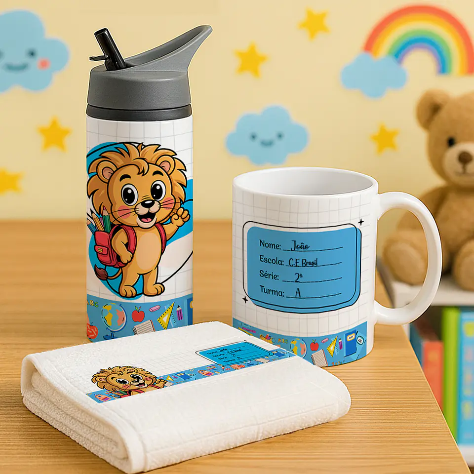 56 Artes para Caneca Toalhinha e Garrafinha Educação Infantil Arquivo em Png 1