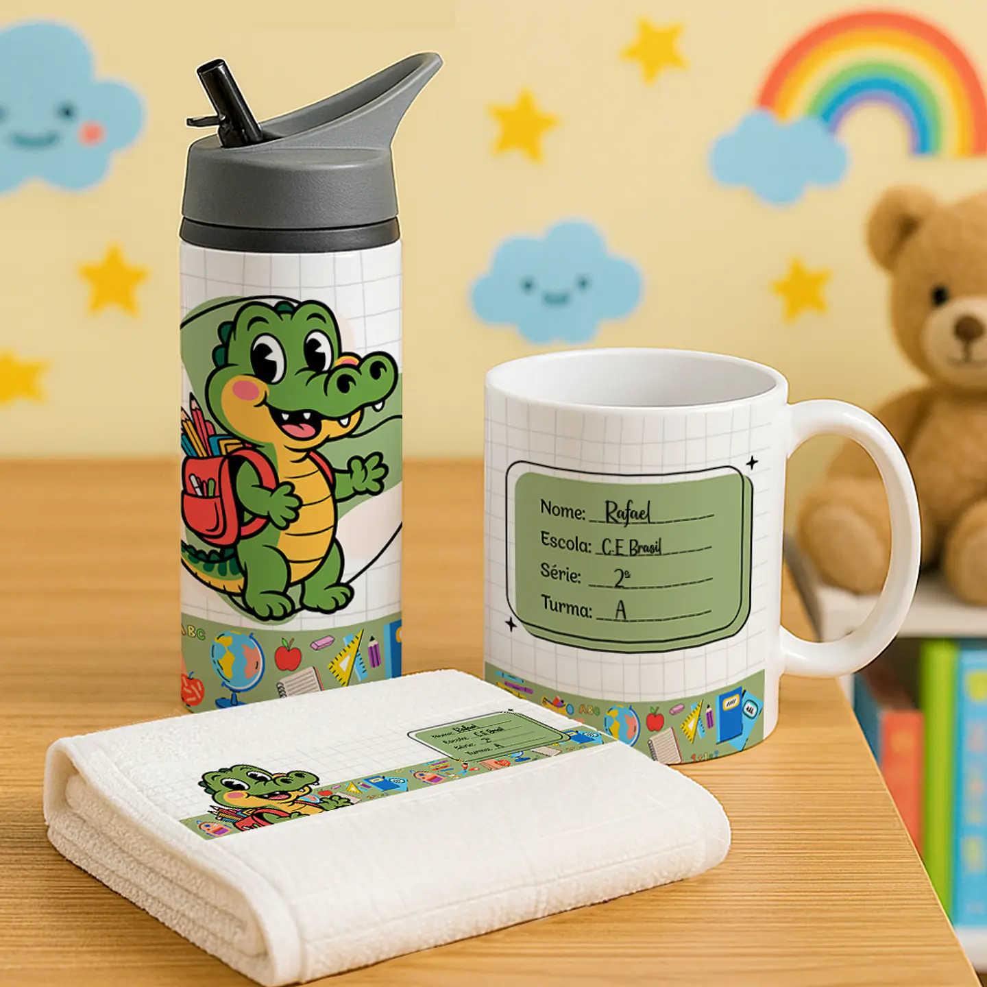 56 Artes para Caneca Toalhinha e Garrafinha Educação Infantil Arquivo em Png 4