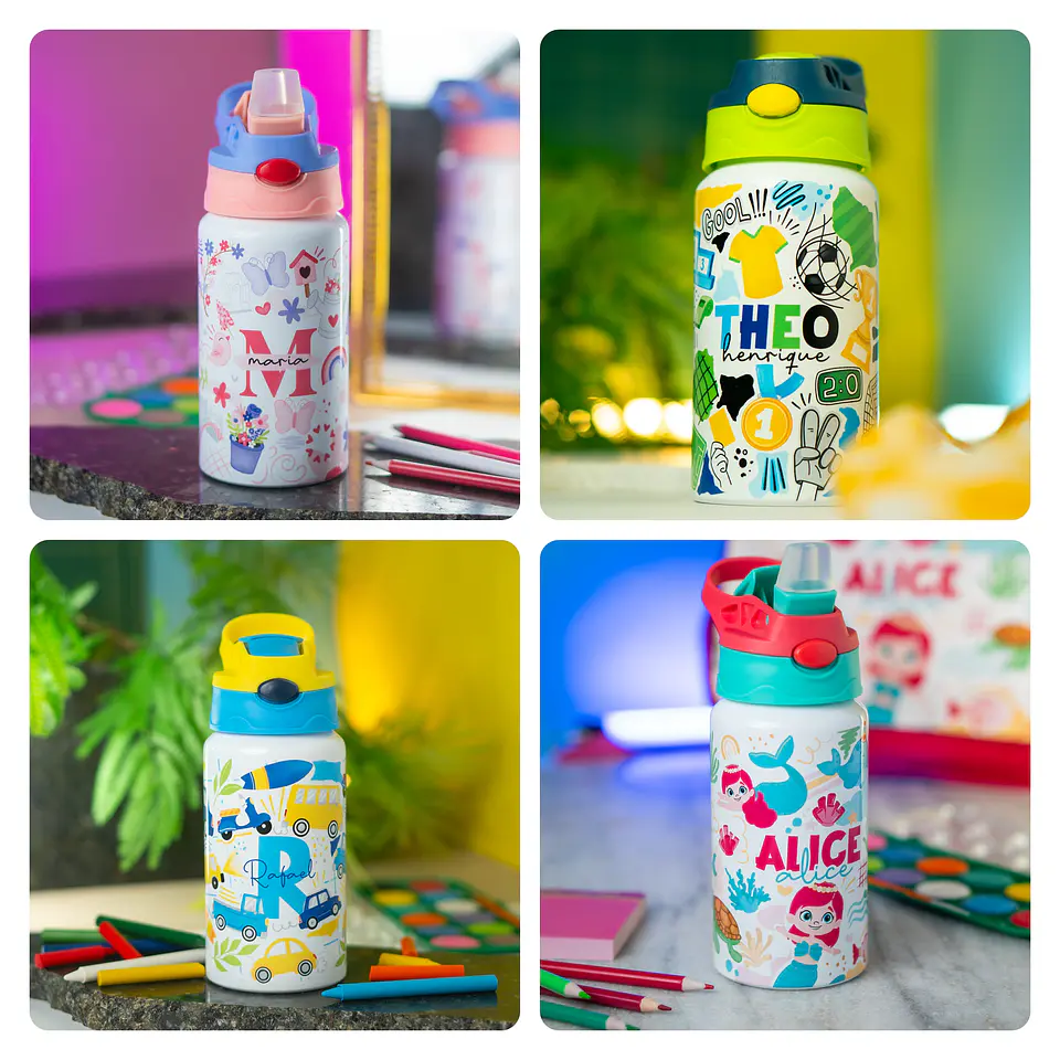 64 Artes para Caneca, Toalhinha e  Garrafinha Volta às Aulas Arquivo em Png 3