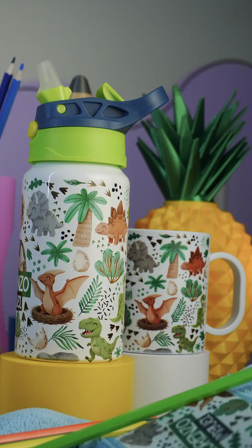 90 Artes para Sublimação Caneca Garrafa e Toalhinha Volta as Aulas Arquivo em Png  5