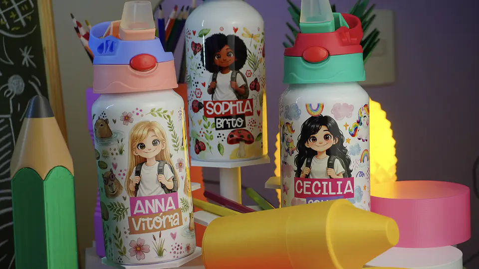 90 Artes para Sublimação Caneca Garrafa e Toalhinha Volta as Aulas Arquivo em Png  9