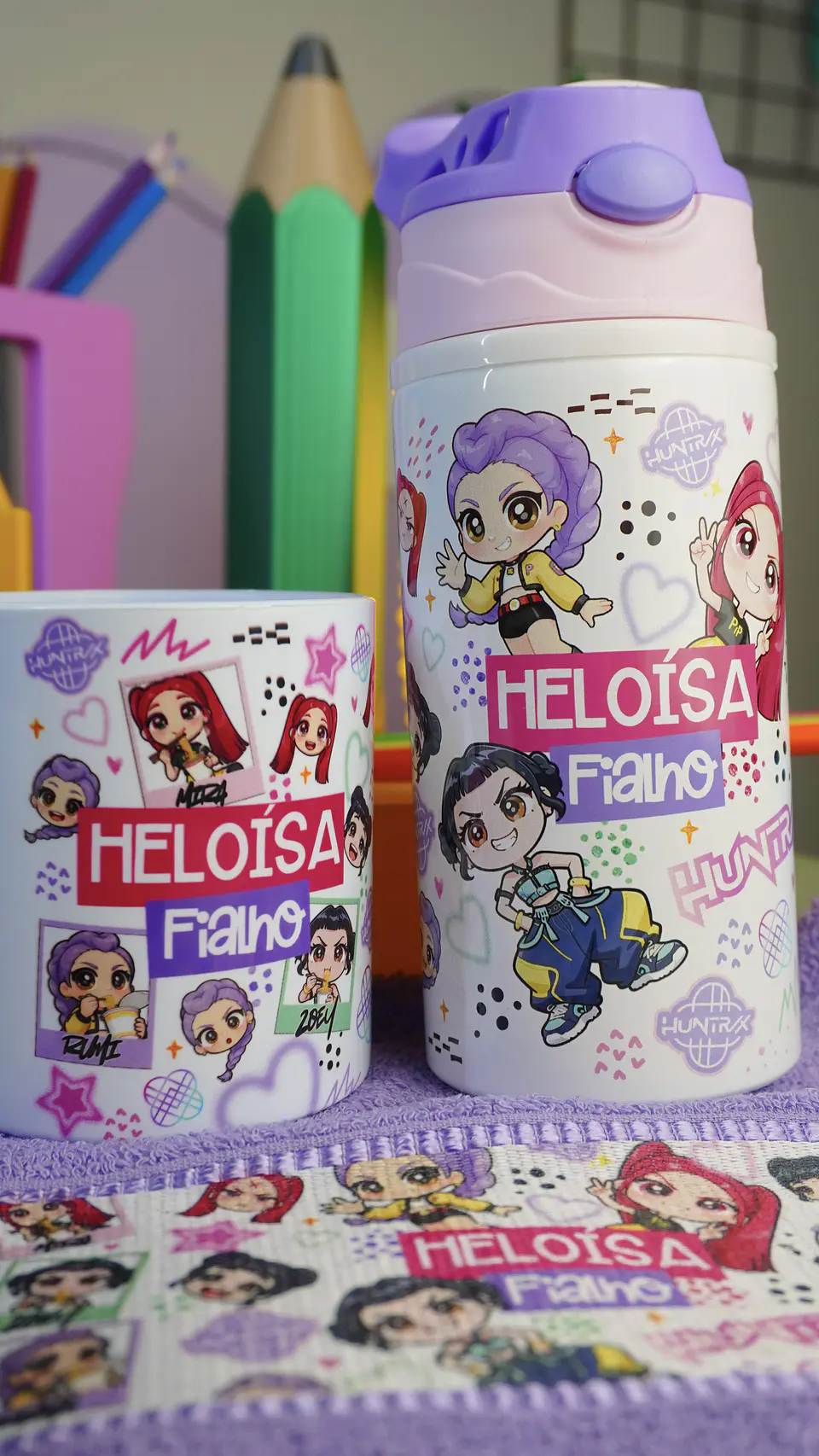 90 Artes para Sublimação Caneca Garrafa e Toalhinha Volta as Aulas Arquivo em Png  10