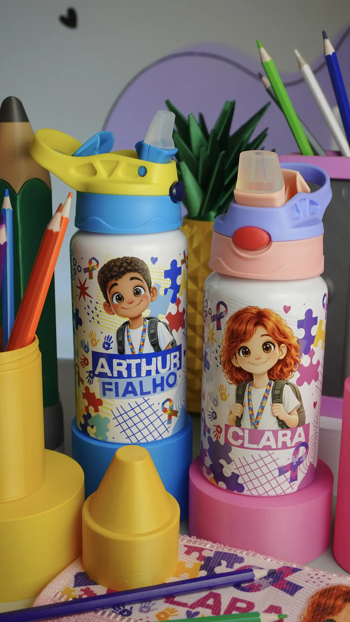 90 Artes para Sublimação Caneca Garrafa e Toalhinha Volta as Aulas Arquivo em Png  13