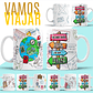 5 Artes para Caneca Viajem Arquivo Editável - Thumbnail 1
