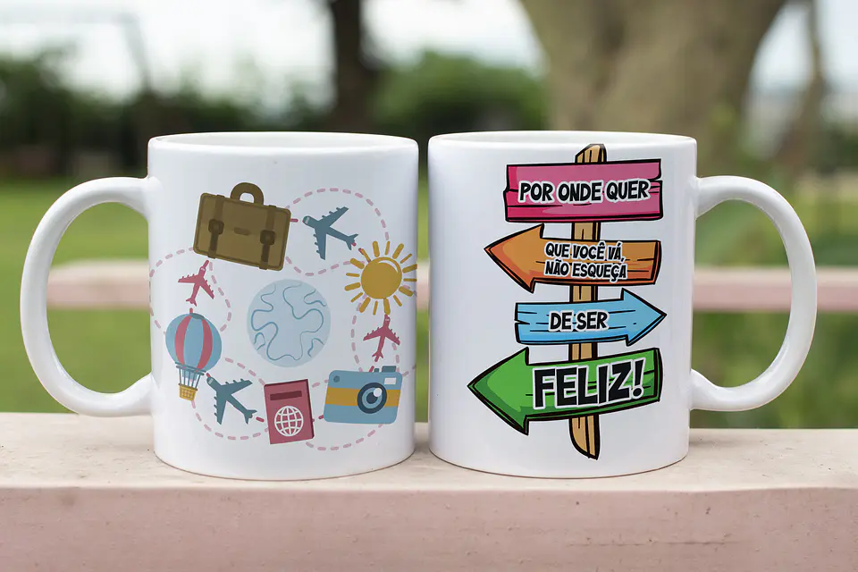 5 Artes para Caneca Viajem Arquivo Editável 4