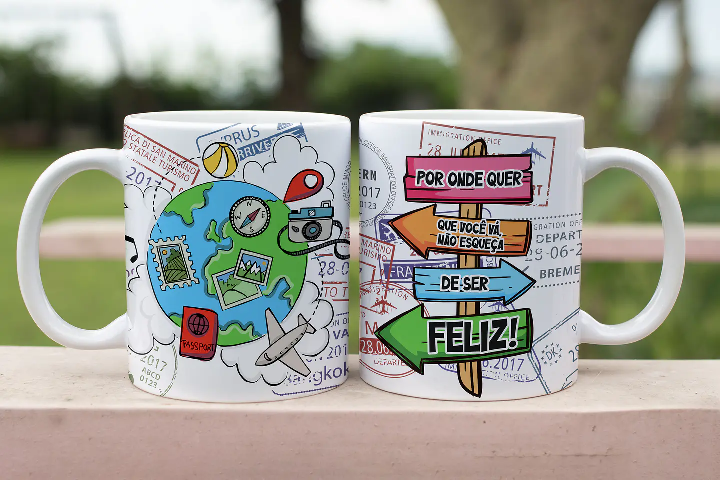 5 Artes para Caneca Viajem Arquivo Editável 5