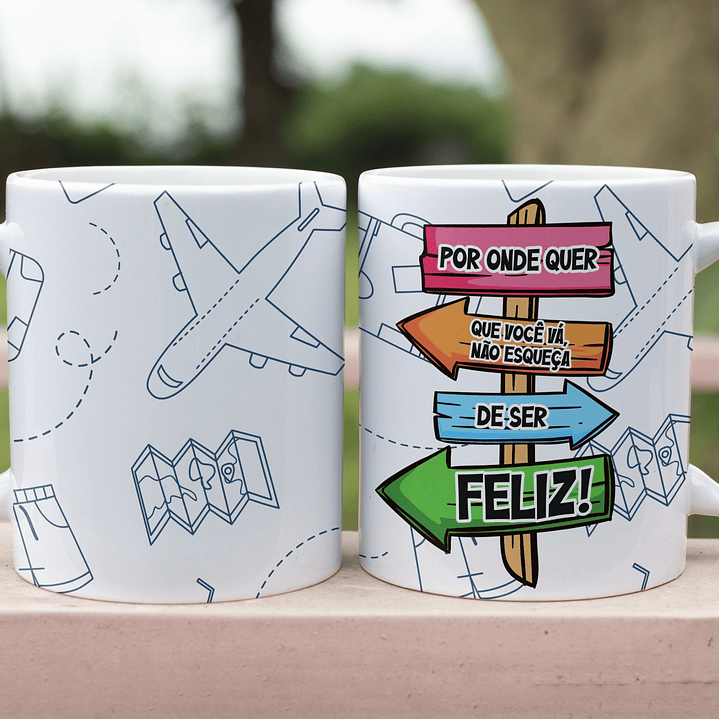 5 Artes para Caneca Viajem Arquivo Editável 6