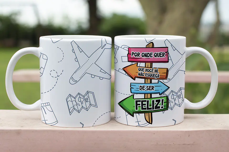 5 Artes para Caneca Viajem Arquivo Editável 6