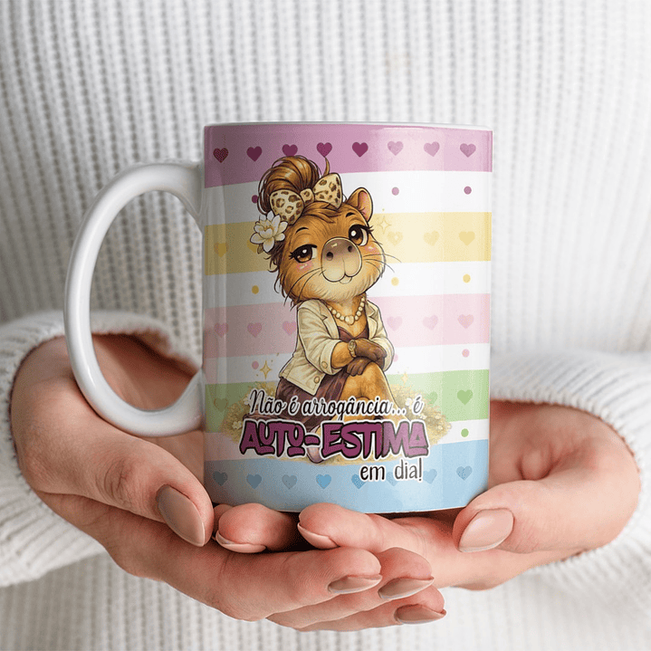 10 Artes para Caneca Capivara Sincera Frases Arquivo Editável  3