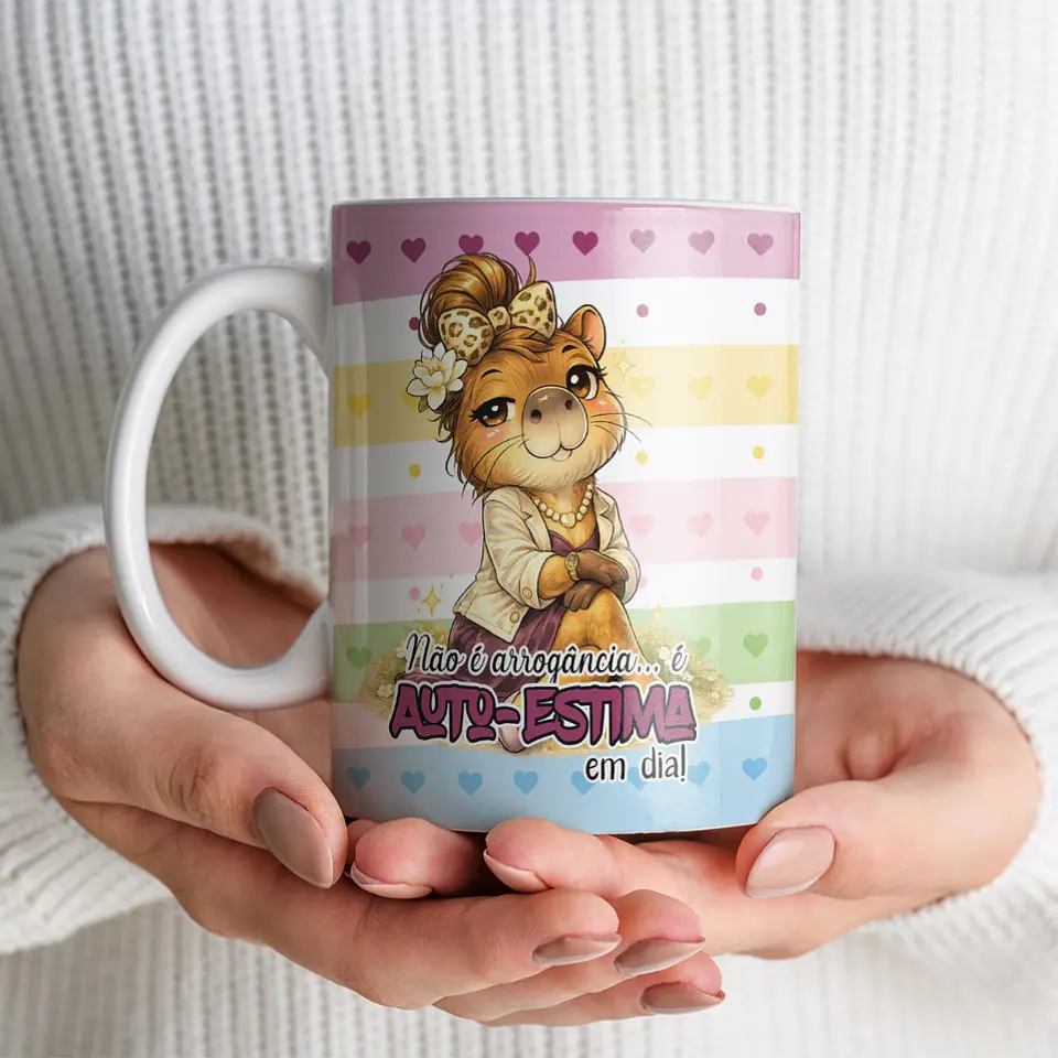 10 Artes para Caneca Capivara Sincera Frases Arquivo Editável  3