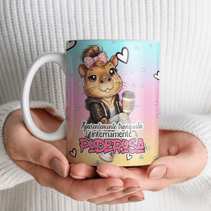 10 Artes para Caneca Capivara Sincera Frases Arquivo Editável  9