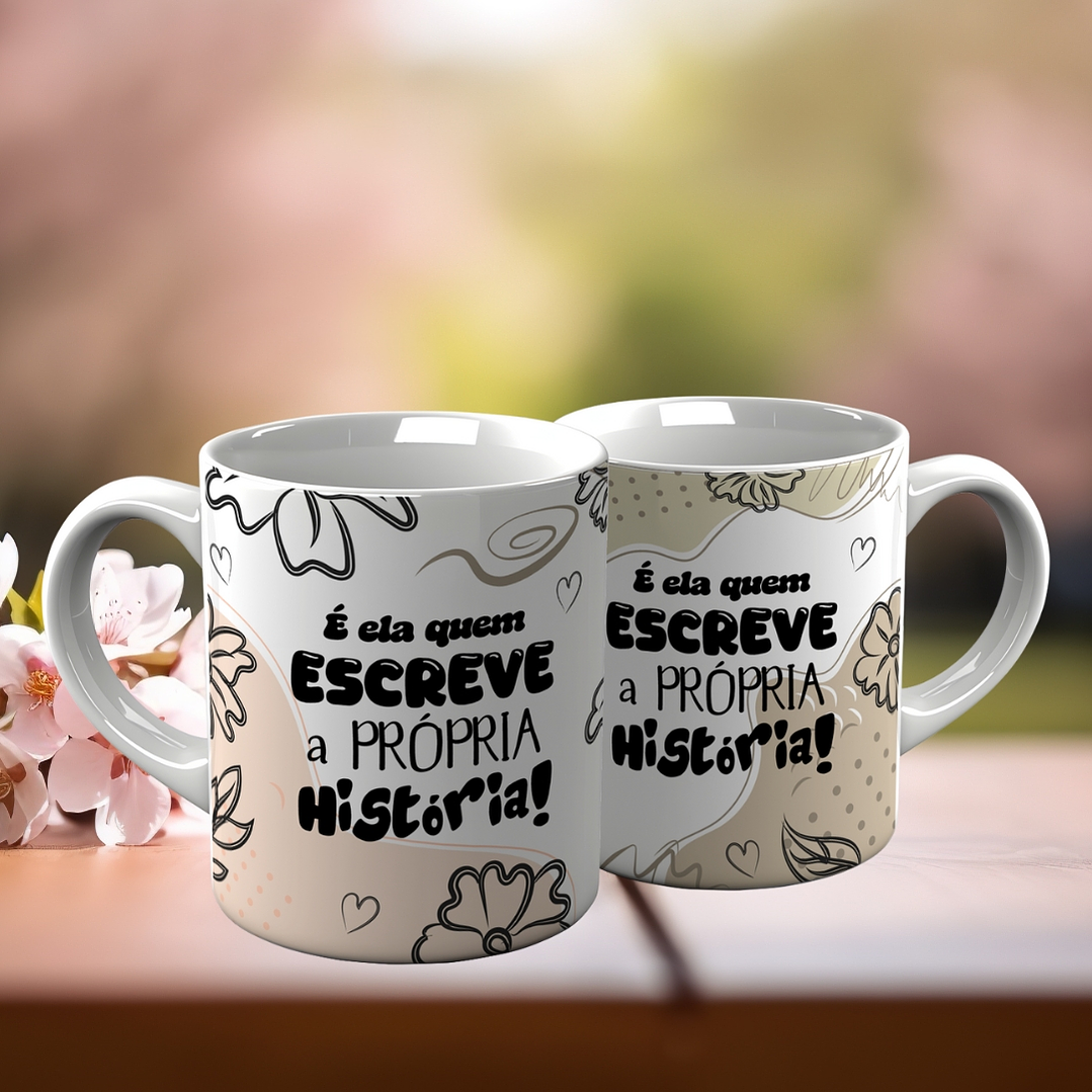 10 Artes para Canecas Minimalistas Dia da Mulher Frases Inpiradoras Arquivo Editável 3