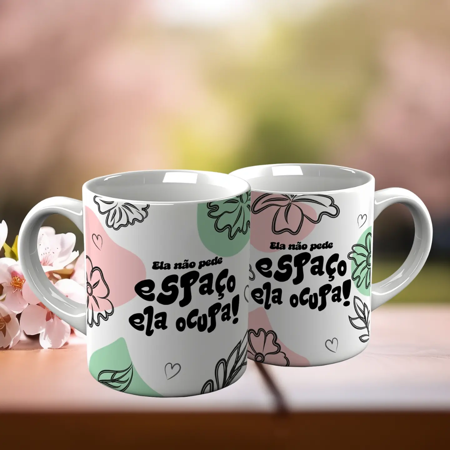 10 Artes para Canecas Minimalistas Dia da Mulher Frases Inpiradoras Arquivo Editável 7