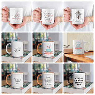 15 Artes para Caneca Exclusivo Páscoa Arquivo em Png 