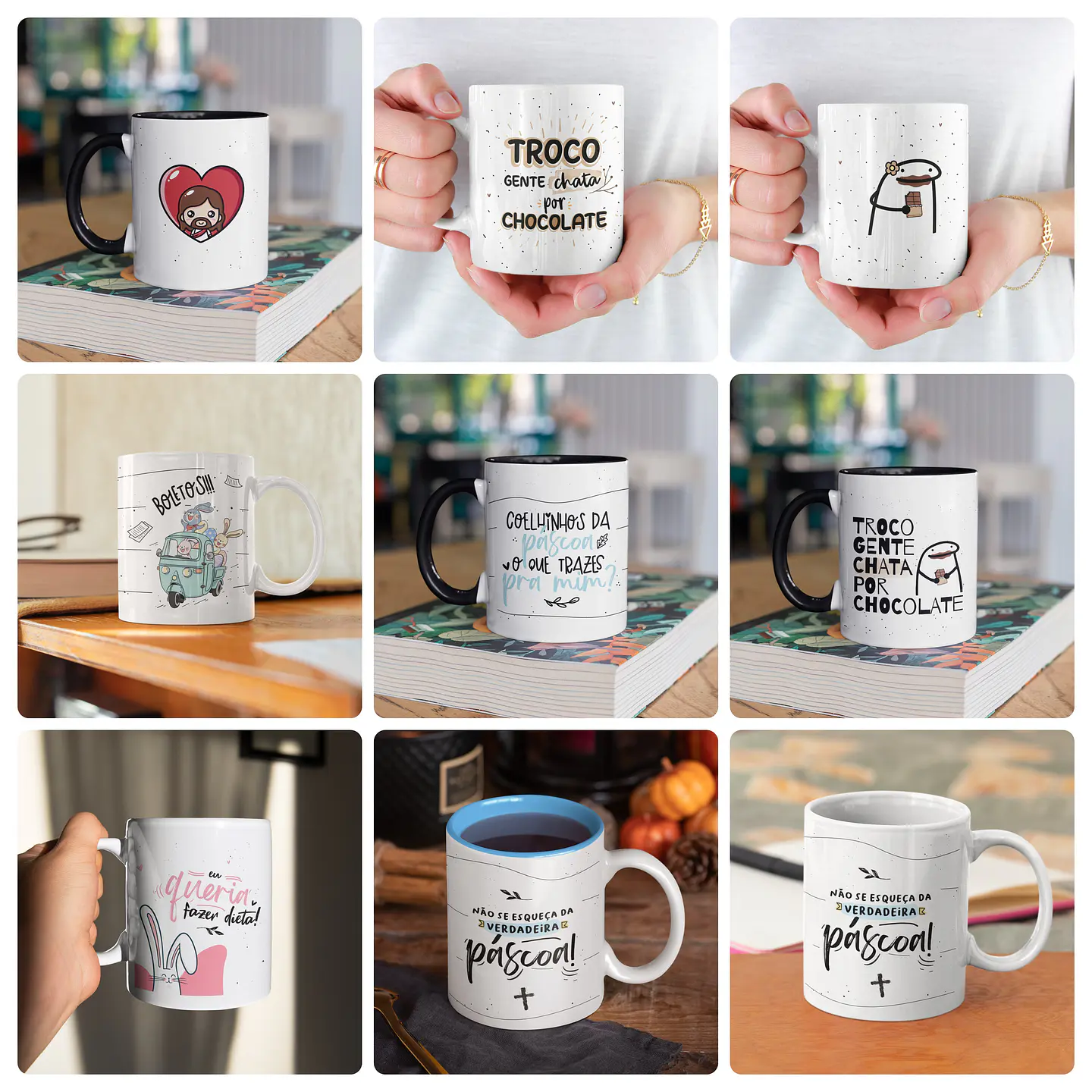 15 Artes para Caneca Exclusivo Páscoa Arquivo em Png  2