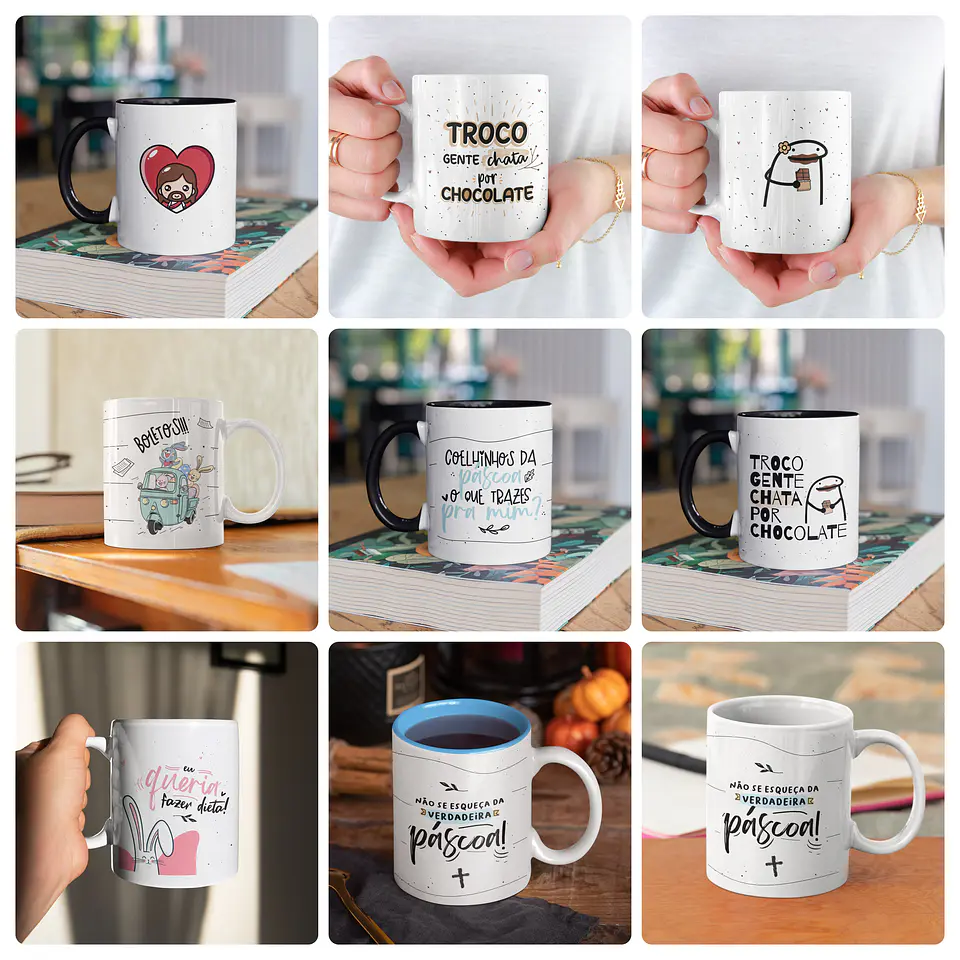15 Artes para Caneca Exclusivo Páscoa Arquivo em Png  2