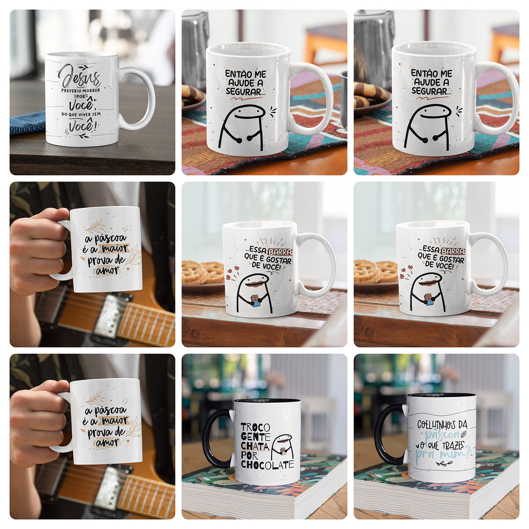 15 Artes para Caneca Exclusivo Páscoa Arquivo em Png  3