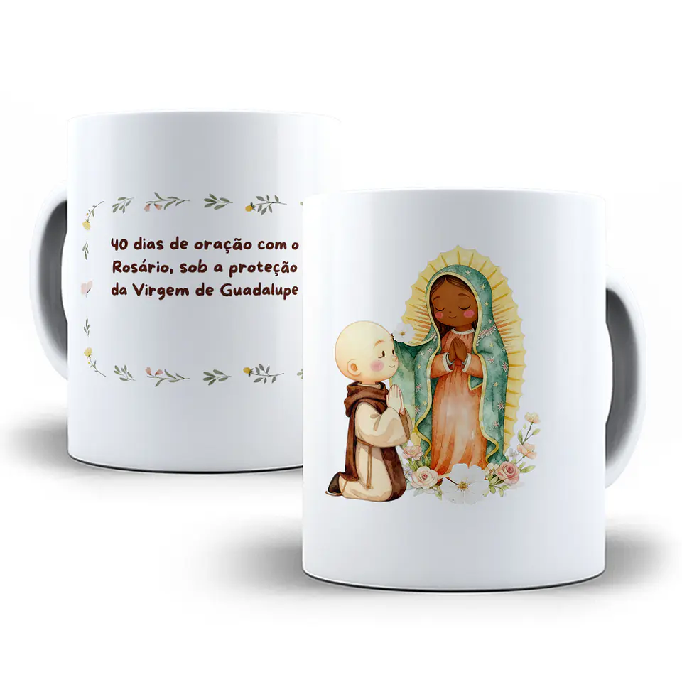16 Artes para Canecas Virgem de Guadalupe – Rosário da Madrugada Arquivo em Jpg 1