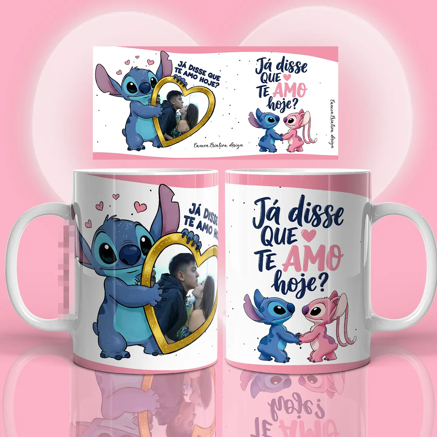 17 Artes para Caneca Stitch Namorados Arquivo em Png 2