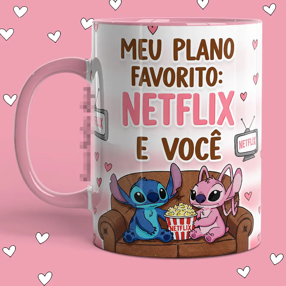17 Artes para Caneca Stitch Namorados Arquivo em Png 13