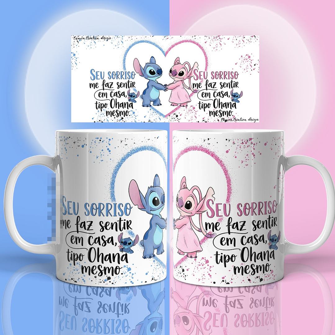 17 Artes para Caneca Stitch Namorados Arquivo em Png 16