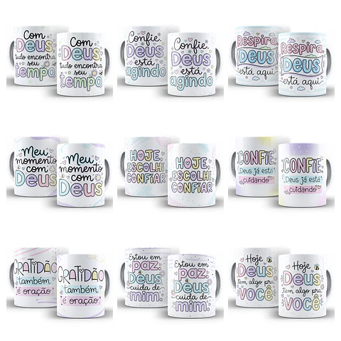 25 Artes para Caneca Salmo Do Dia Frases Arquivo Editável 