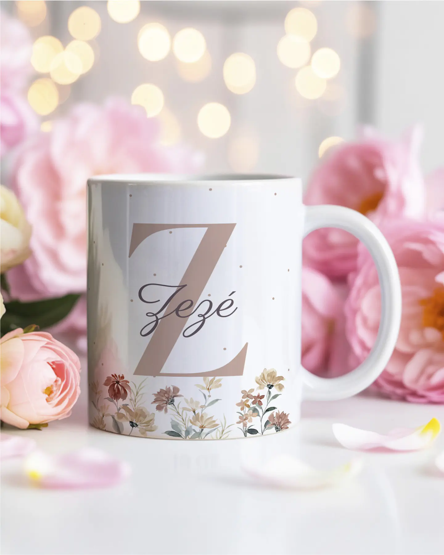 26 Artes para Caneca Alfabeto Feminino Flores Arquivo Editável  9